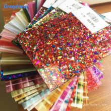 Custom Cutting 1mm acrylic sheet with glitter